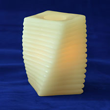 6 Inch Swirl Champagne Battery Operated Candle