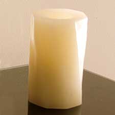 6 Inch Octagon Champagne Battery Operated Candle