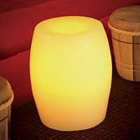 6 Inch Hurricane White Battery Operated Candle - additional view