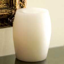 6 Inch Hurricane White Battery Operated Candle