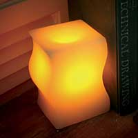 6 Inch Bookend White Battery Operated Candle - additional view