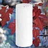 8 Inch Round Unscented  White Battery Candle -Timer