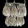 Crystal hanging tea candle holder