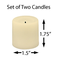 1.75 Inch Round Champagne Battery Operated Candle