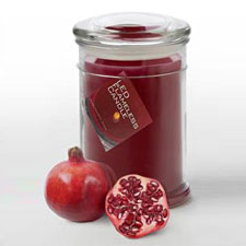 Pomegranate Scented Battery Operated Jar Candle with Glass