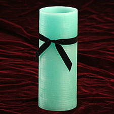 Teal Spa Fresh Scented LED Candle 3 x 8 Inch