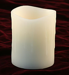 Wax Flameless Candle Vanilla Drip 3 x 4 Inch