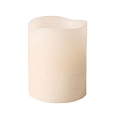 Distressed Texture Ivory Colored 3 x 4 Fresh Linen Scented Candle