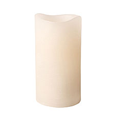 Distressed Texture Ivory Colored 3 x 6 Fresh Linen Scented Candle