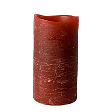 Distressed Texture Burgundy Colored 3 x 6 Pomegranate Passion Scented Candle