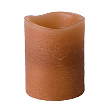 Distressed Texture Brown Colored 3 x 4 Moroccan Spice Scented Candle