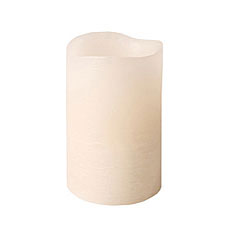 2 x 2.5 Inch Distressed Texture Ivory Color Battery Operated Candle