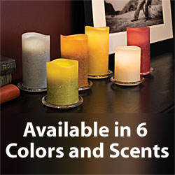 Distressed Texture Blue Colored 3 x 6 Ocean Water Scented Candle - additional view