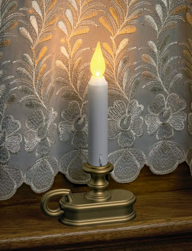 battery operated window sil candle antique gold flicker christmas candle flicker lights
