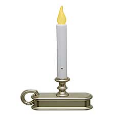 Traditional Battery Operated Window Candle Pewter
