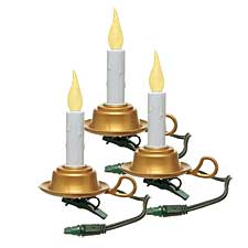 Electric Christmas Tree Clip-On Candle (Set of 3)