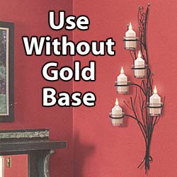 Rechargeable Votives Set of 4 on Gold Base - additional view