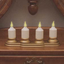 Rechargeable Votives Set of 4 on Gold Base