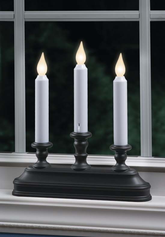 Warm White Aged Bronze 3Tier Battery Operated Window Candle Buy Now
