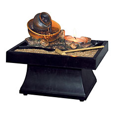 Battery Operated LED Tealight Fountain with Waterfall