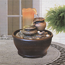 Battery Operated LED Candle Bowl Fountain - additional view