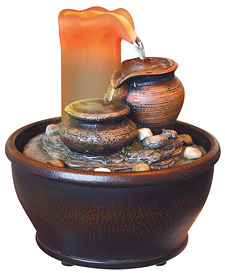 Battery Operated LED Candle Bowl Fountain