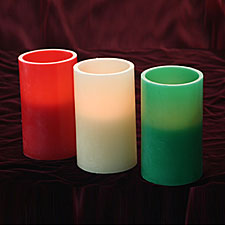 Holiday Trio Real Wax Battery Candles (Set of 3)