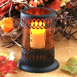 6 Inch Clear Glass Hurricane Tealight Holder - additional view