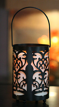 Hanging  Lantern 5x7  Battery Operated Candle with Timer