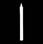 White Flame 16.5 Inch Dinner Candles - NO DRIP - Set of 2