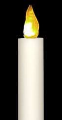 Durable Yellow Flame 7.5 inch Dinner Taper Candle - Set of 2