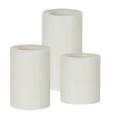 4, 5 and 6 Inch Round White Battery Operated Candle