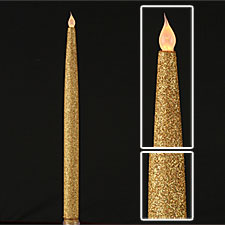 Beaded Gold 12 Inch Taper Candle