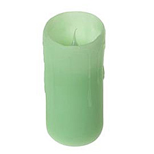 Battery Operated Pastel Green 3 x 6 Pillar Candle