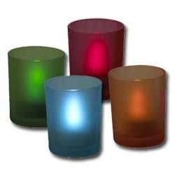 Tea Light Votives Set of 4 Assorted Colors