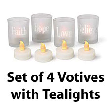 Everlasting Inspirational Tea Lights and Votives Set of 4