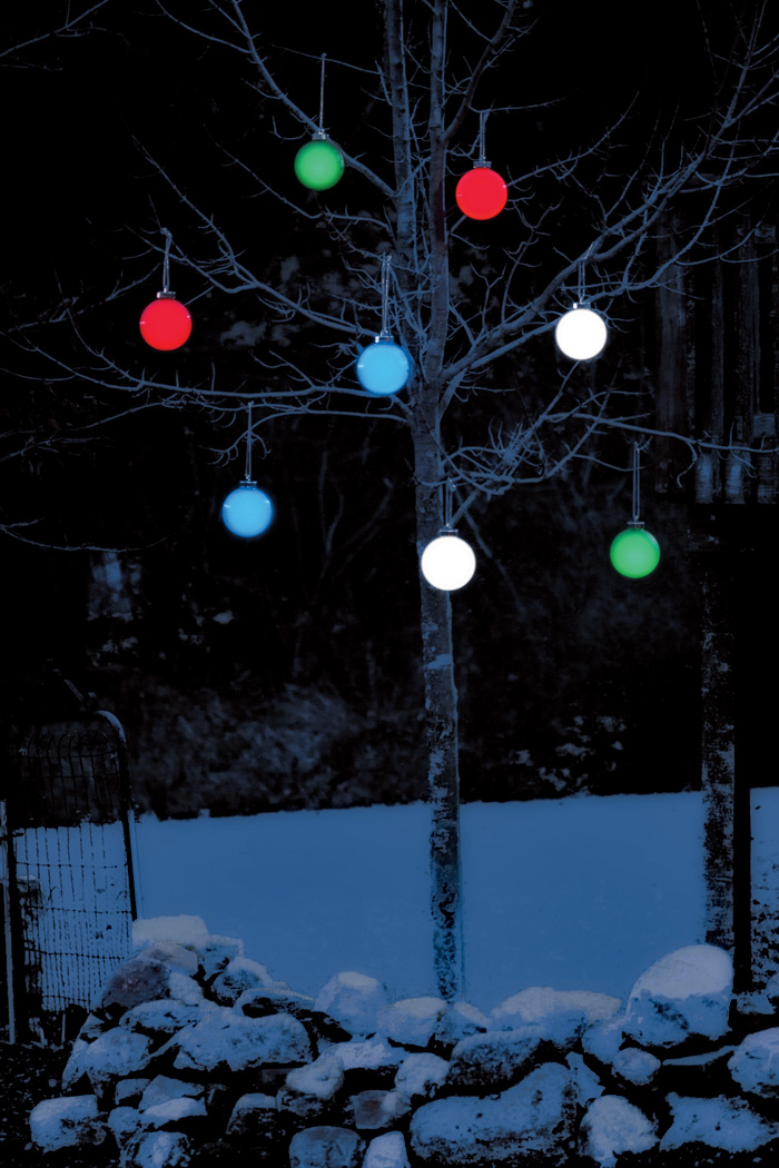 Illuminating White Outdoor LED Pulsing 5" Globe Battery Powered Light