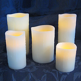 Wax Flameless Candle Vanilla Drip 3 x 6 Inch - additional view