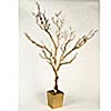 4 Foot Gold Tree in Decorative Pot - Bendable Branches