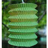 Accordian Electric String Lights - 10 Green Lanterns