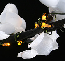 Thin Flexible Wire With 18 Embedded Amber LED Bulbs