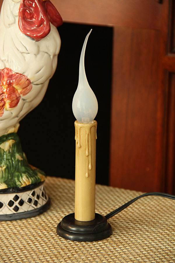 Electric Primitive Non Flicker 6 Inch Antique Candle Lamp Buy Now