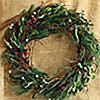 Battery Operated 24 Inch Mini Apple Berry Wreath - 30 White LED'S
