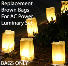 10 Pack Brown Replacement Luminary Sleves