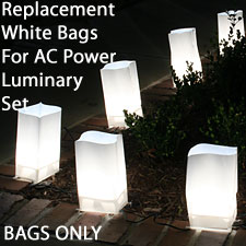 10 Pack White Replacement Luminary Sleves