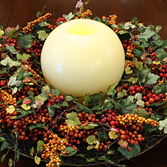 Large Round Ball Battery Operated Candle - additional view
