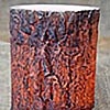 Lodge Bark Carved Battery Operated Candle 3.5 x 6