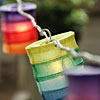Multi Color Electric String Light - 10 Barrel Lanterns