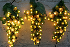 Prelit Green Grape String Lights - Three Clusters