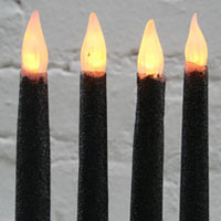 halloween operated tapers glitter battery candles inch lighted decor